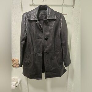 Leather coat xs